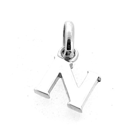 Polished sterling silver Links of London letter N charm