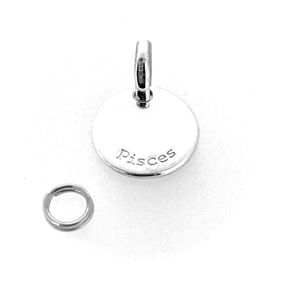 Vintage Links of London silver zodiac charm flat lay