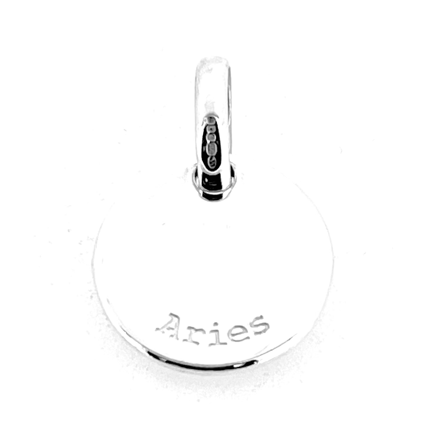 Reverse view of charm engraved with Aries
