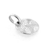 Polished silver Aries Zodiac disc charm