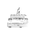 Side view showing hallmarked bail on silver London Bus Charm