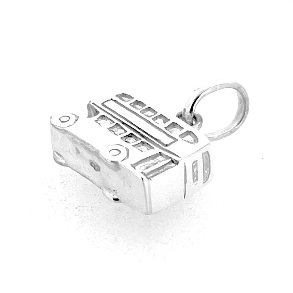 Vintage Links of London Bus Charm photographed on white background