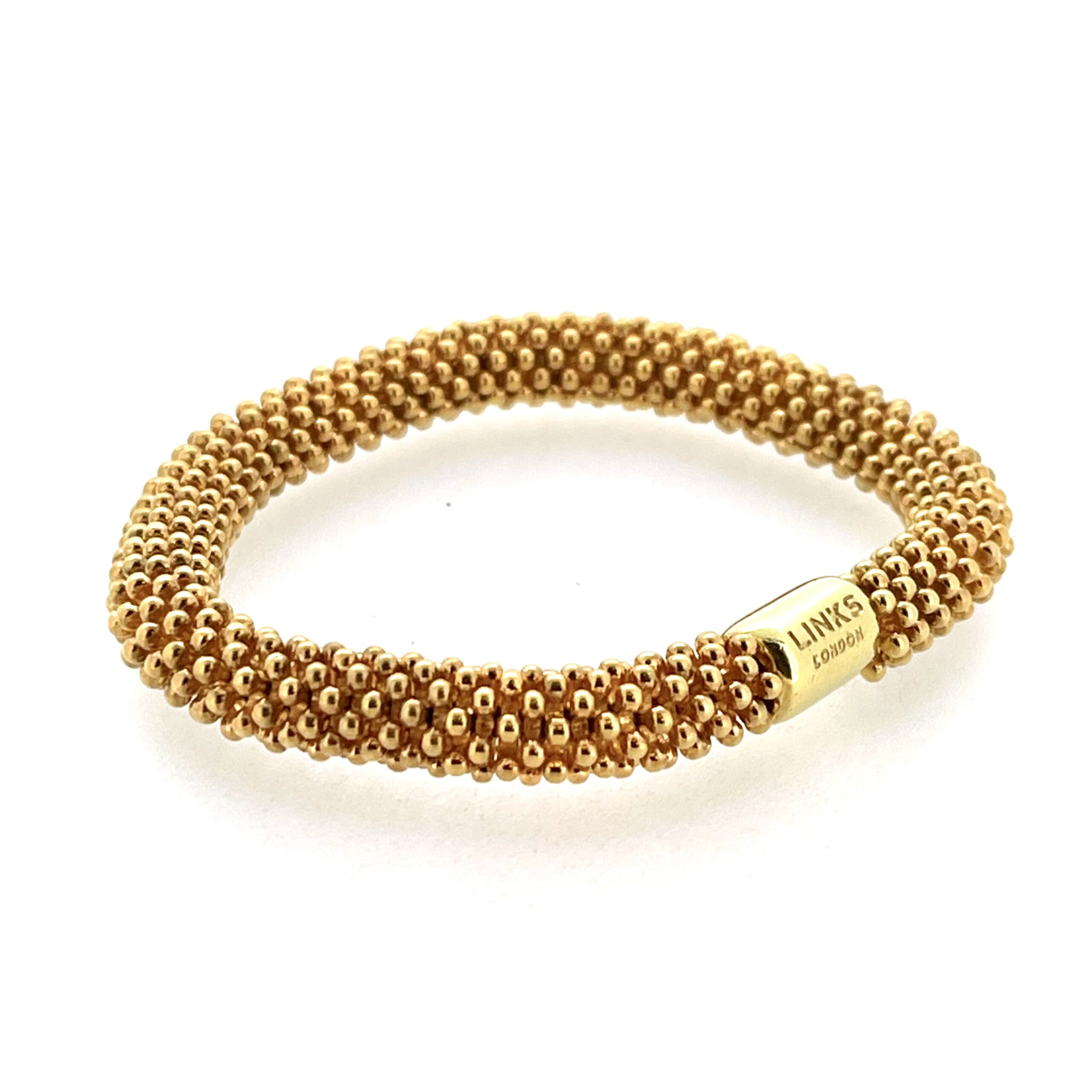 Gold vermeil bracelet with polished bubble texture