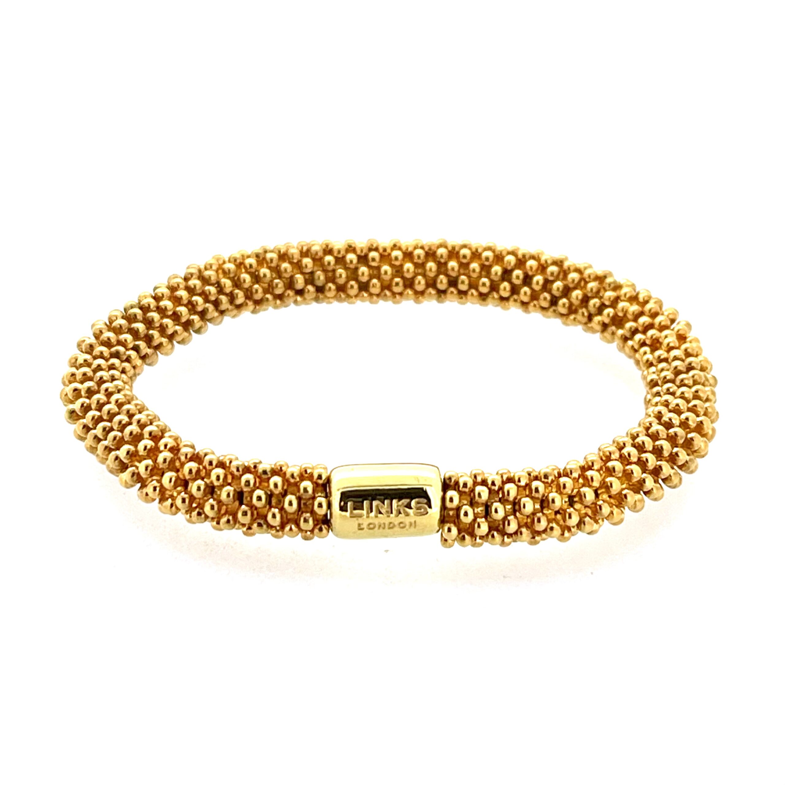 Vintage Links of London Effervescence gold vermeil bracelet front view