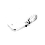 Letter J sterling charm showing smooth rounded edges