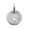 Vintage Links of London Taurus Zodiac Disc Charm front view showing Taurus symbol.