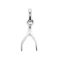 Vintage Links of London sterling silver wishbone charm front view