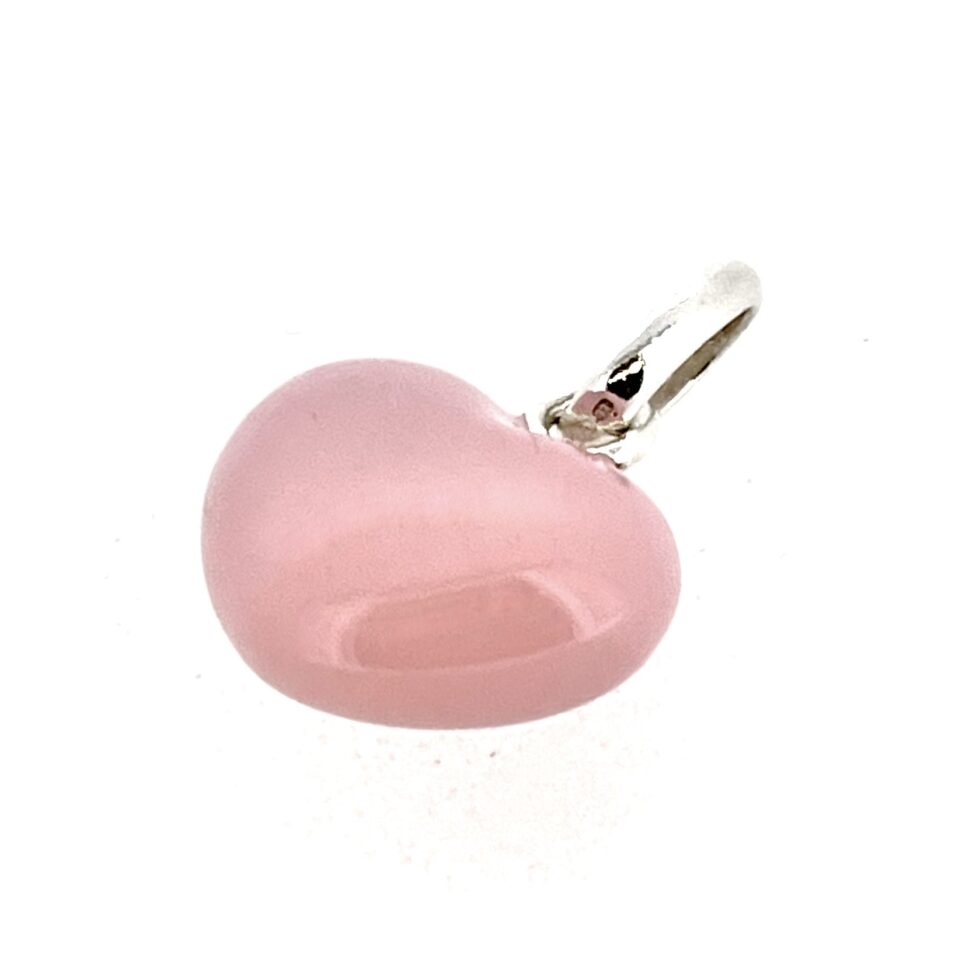 Vintage Links of London Soft Pink Enamel Heart Charm Sterling Silver 2012