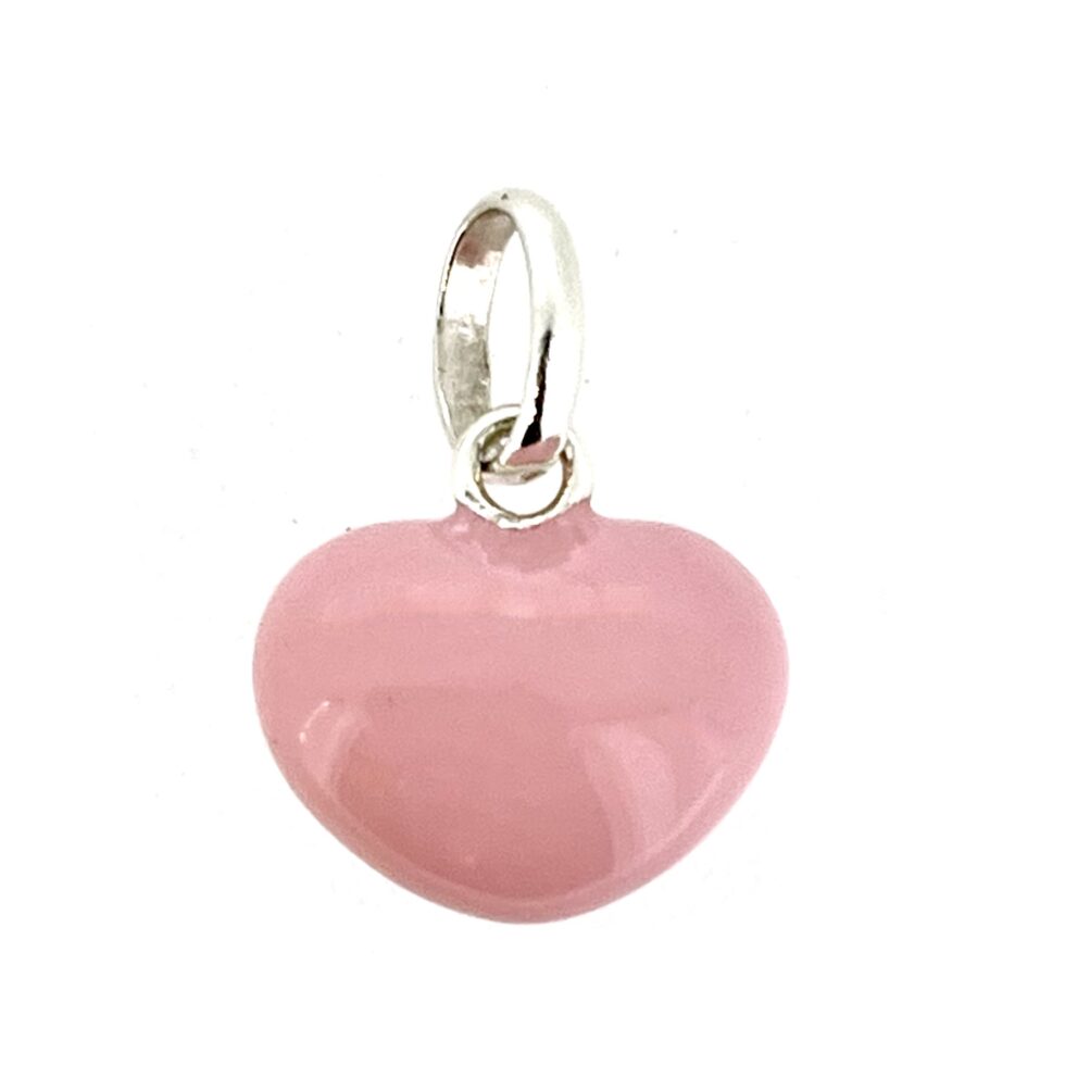 Vintage Links of London Soft Pink Enamel Heart Charm Sterling Silver 2012