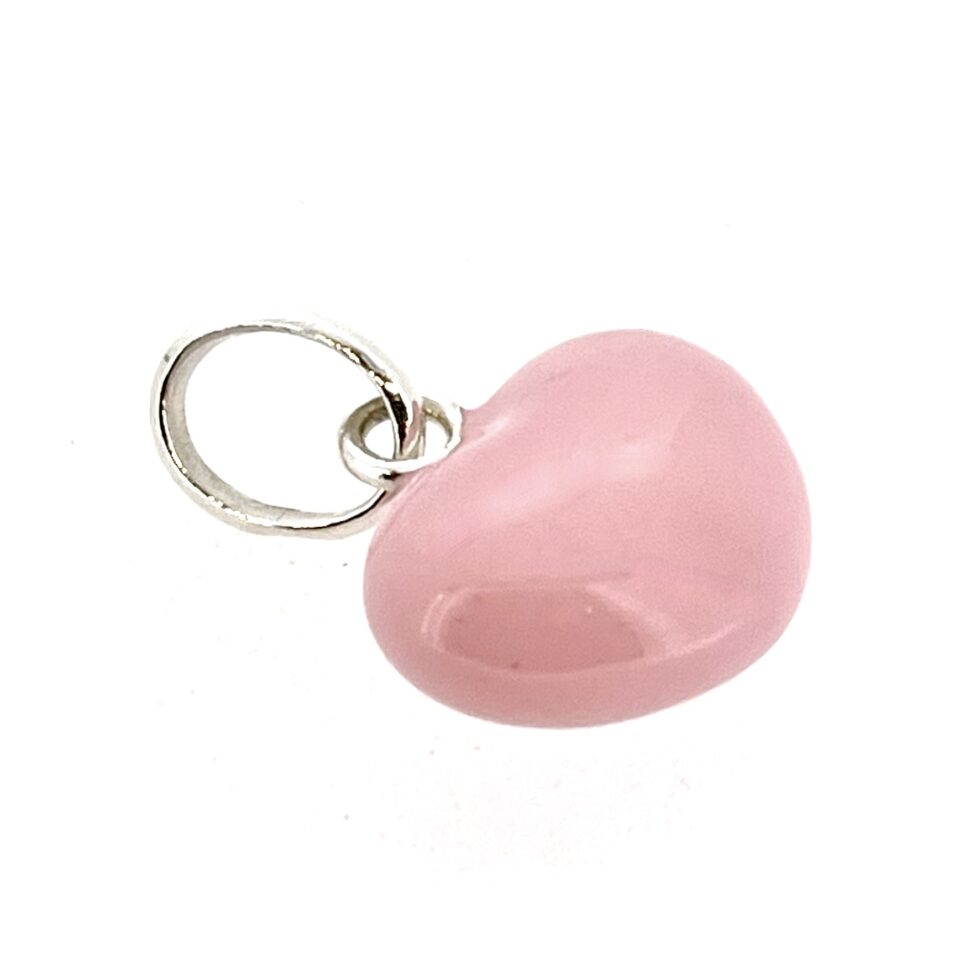 Vintage Links of London Soft Pink Enamel Heart Charm Sterling Silver 2012