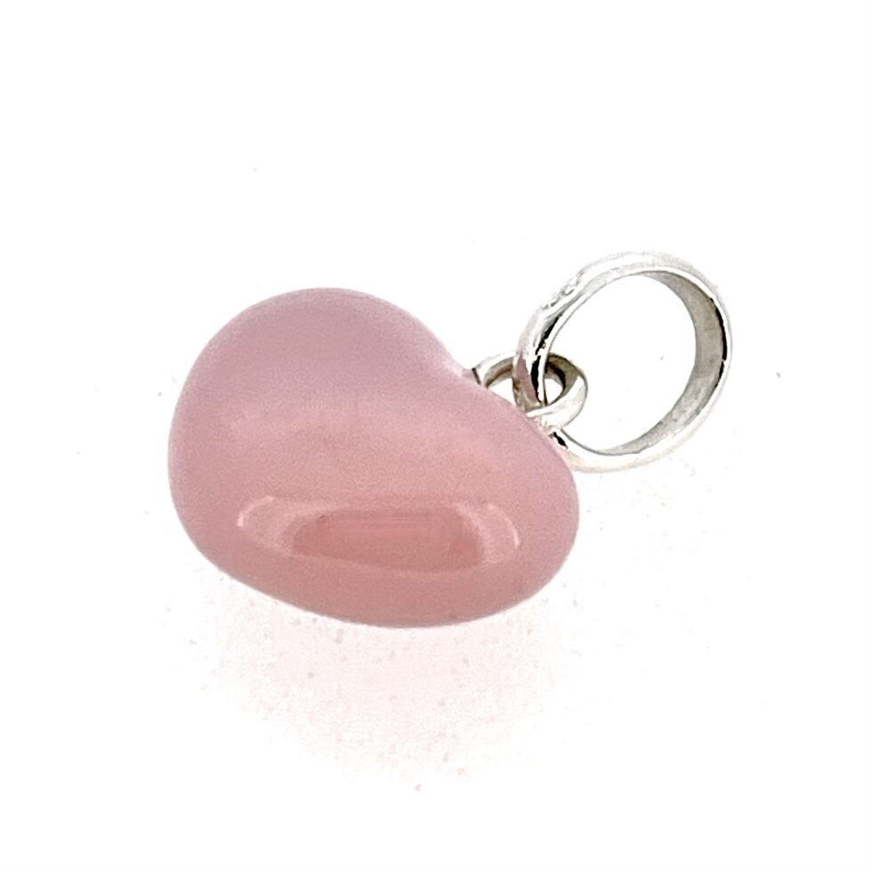 Vintage Links of London Soft Pink Enamel Heart Charm Sterling Silver 2012