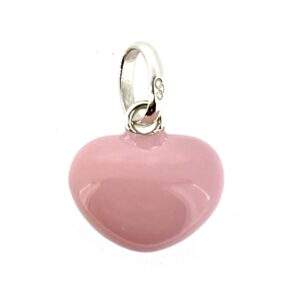 Vintage Links of London Soft Pink Enamel Heart Charm Sterling Silver 2012