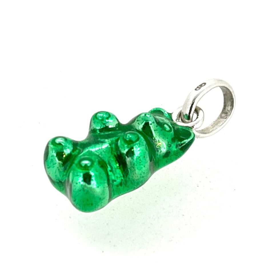 Vintage Links of London Green Gummy Bear Charm Sterling Silver 2009