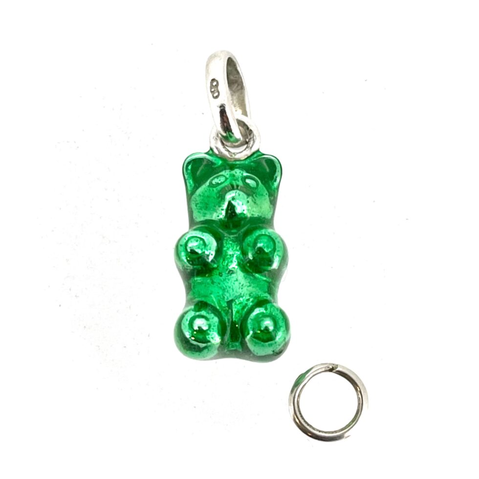 Vintage Links of London Green Gummy Bear Charm Sterling Silver 2009