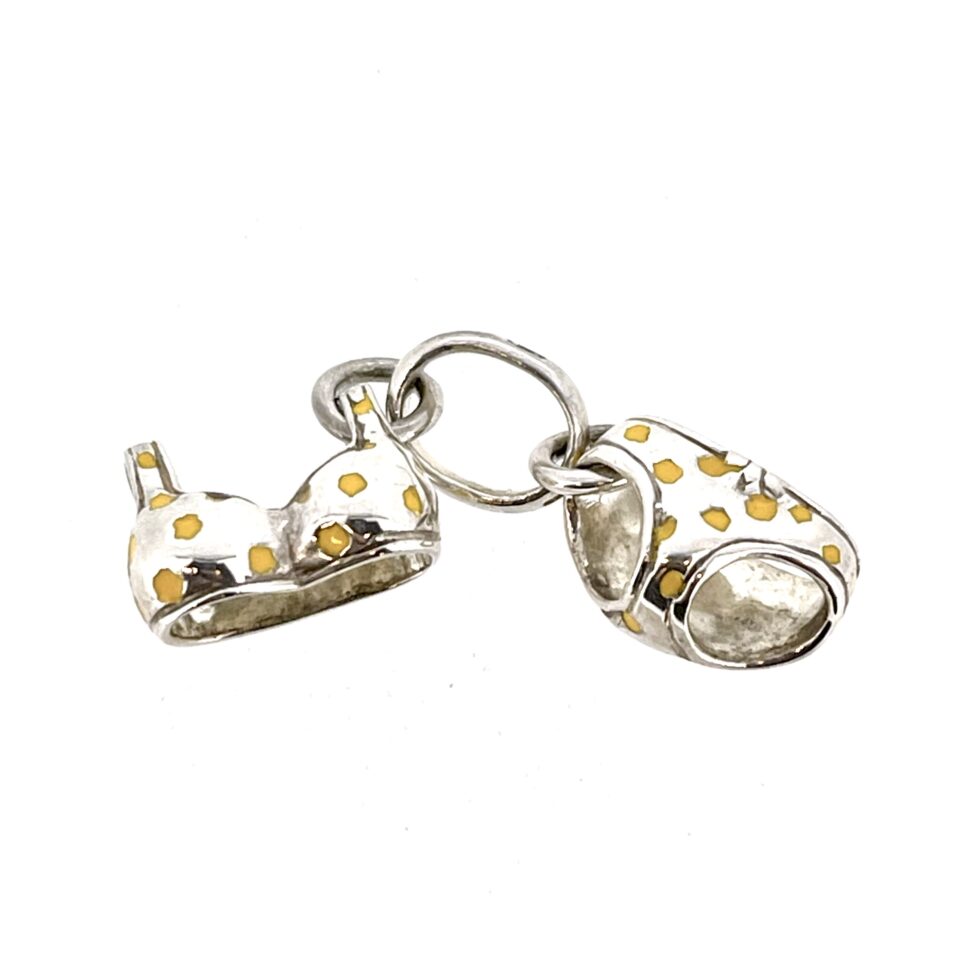 Vintage Links of London Yellow Polka Dot Bikini Charm Sterling Silver 2009
