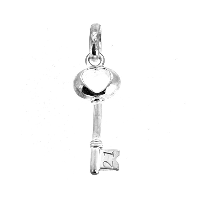Links of London 21st Birthday Key Charm Silver with Heart