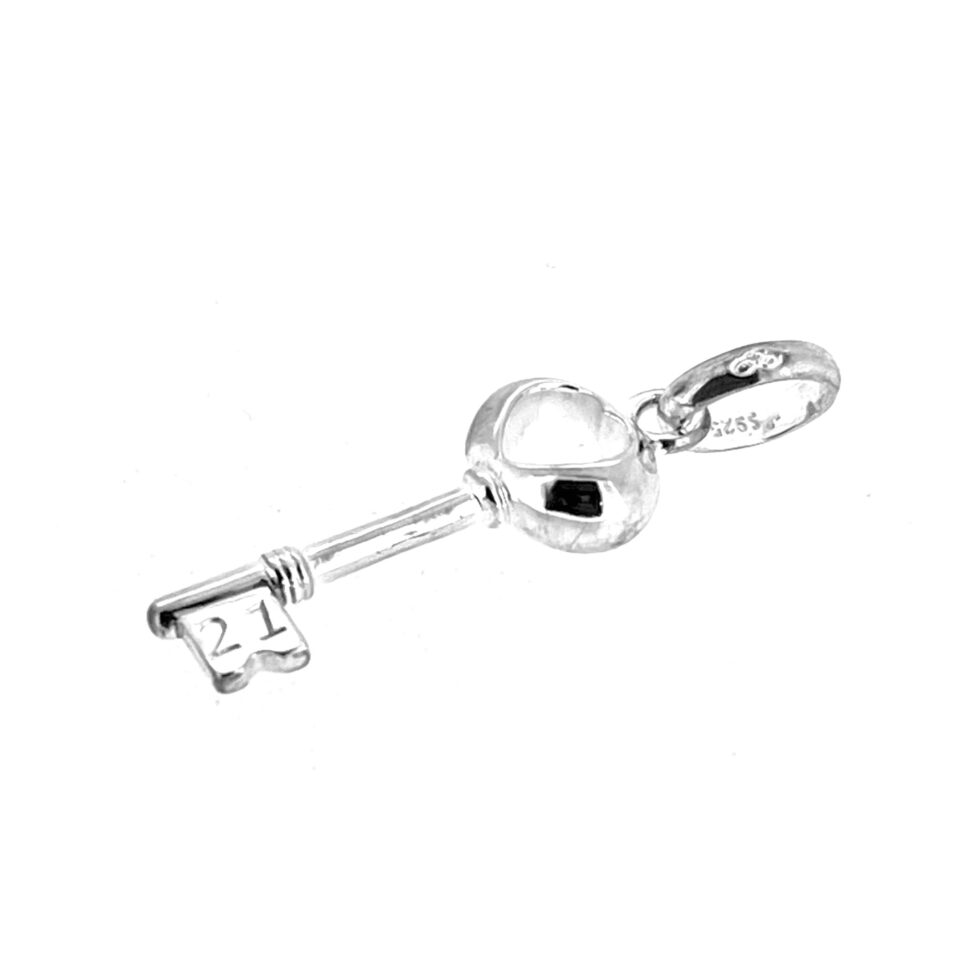Links of London 21st Birthday Key Charm Silver with Heart