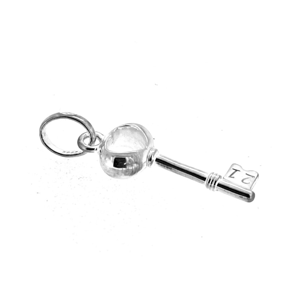 Links of London 21st Birthday Key Charm Silver with Heart