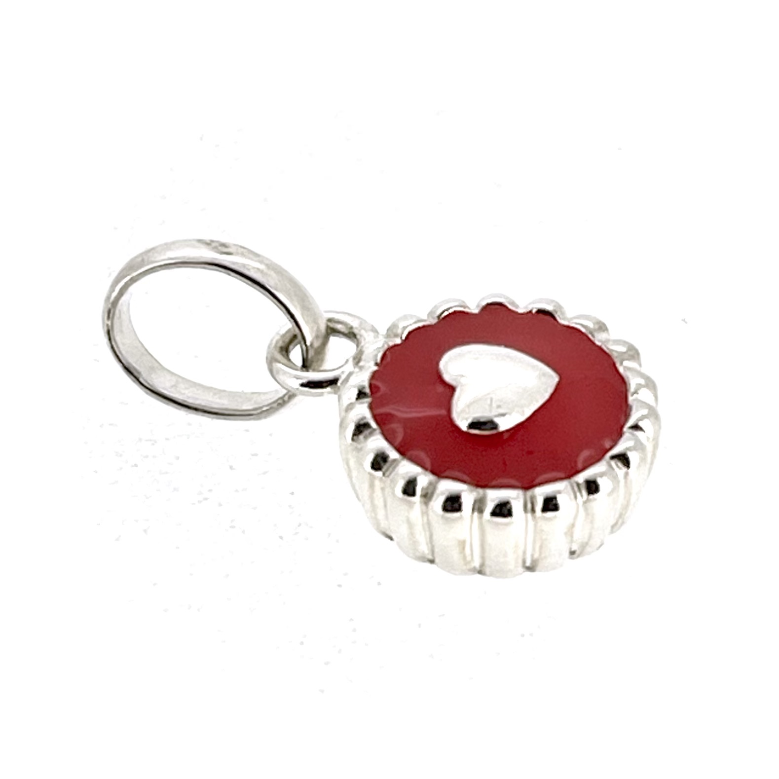 Heart cake charm by Links of London in polished sterling silver