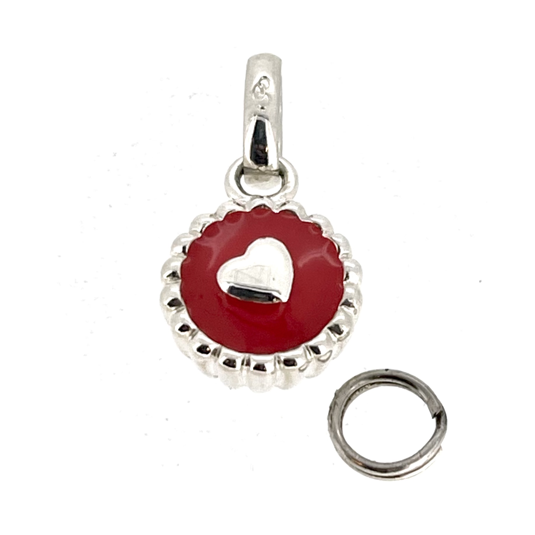 Vintage Links of London culinary charm with red enamel heart decoration