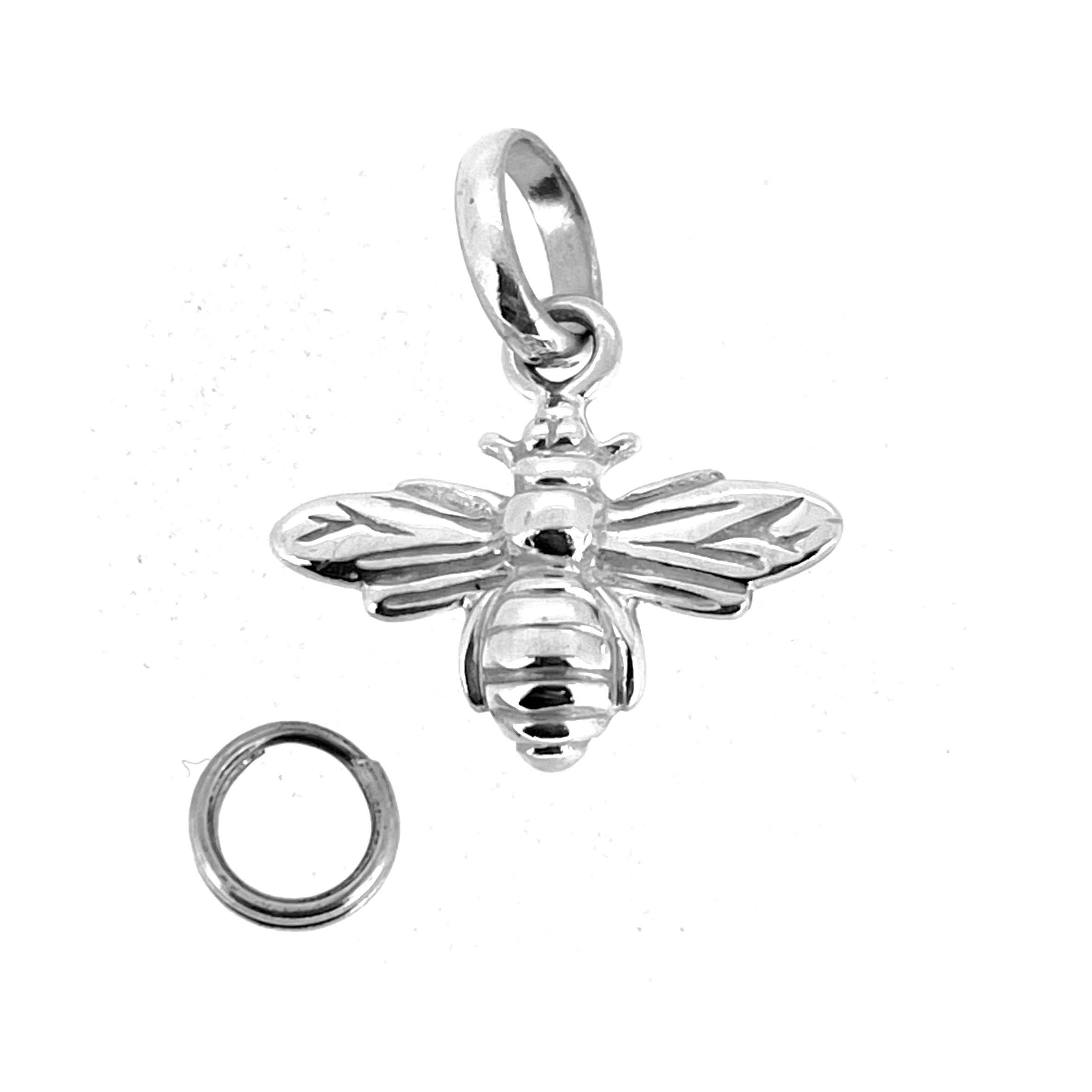 Sterling silver bee charm with LL hallmark