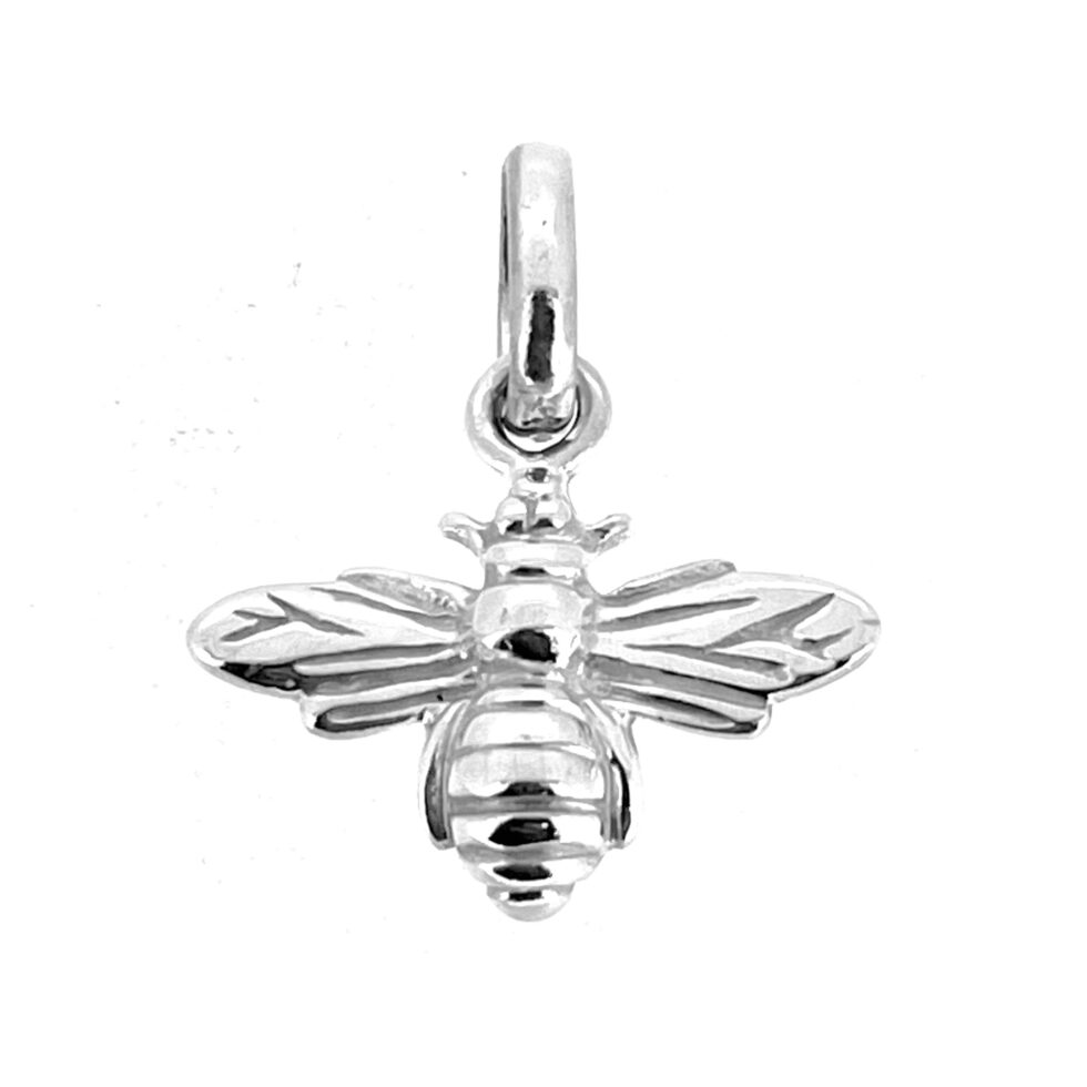 Links of London bee charm close-up wing engraving