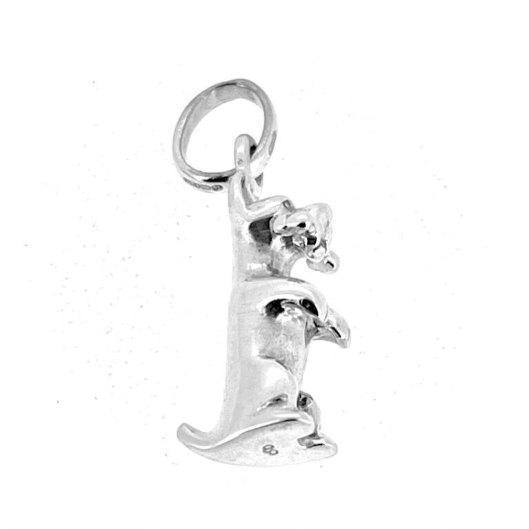 Hallmarked Links of London dog with bone charm close up