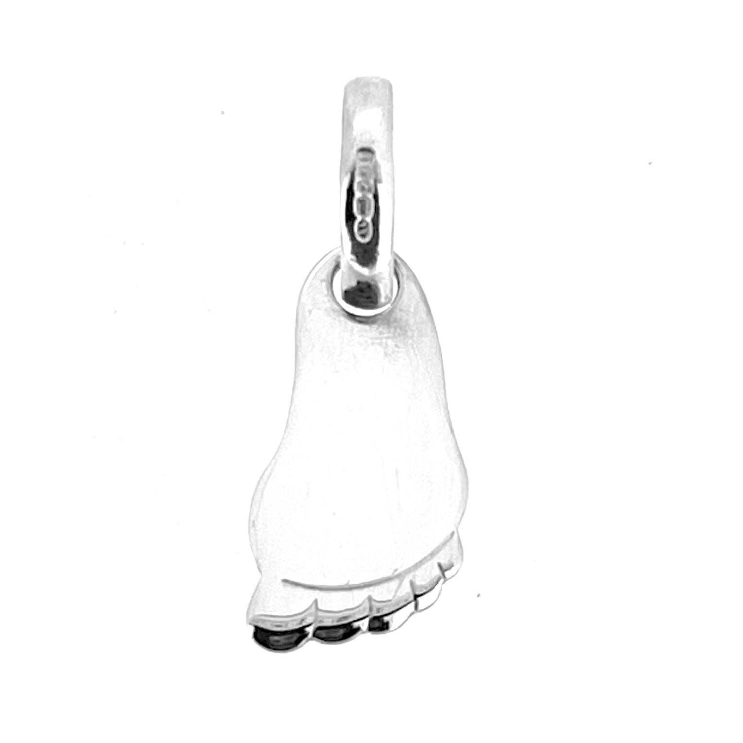 Hallmarked 2010 Links of London footprint charm with oval bail