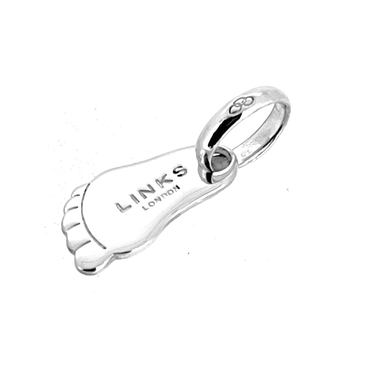 First Step Footprint charm showing delicate sculpted sole detailing