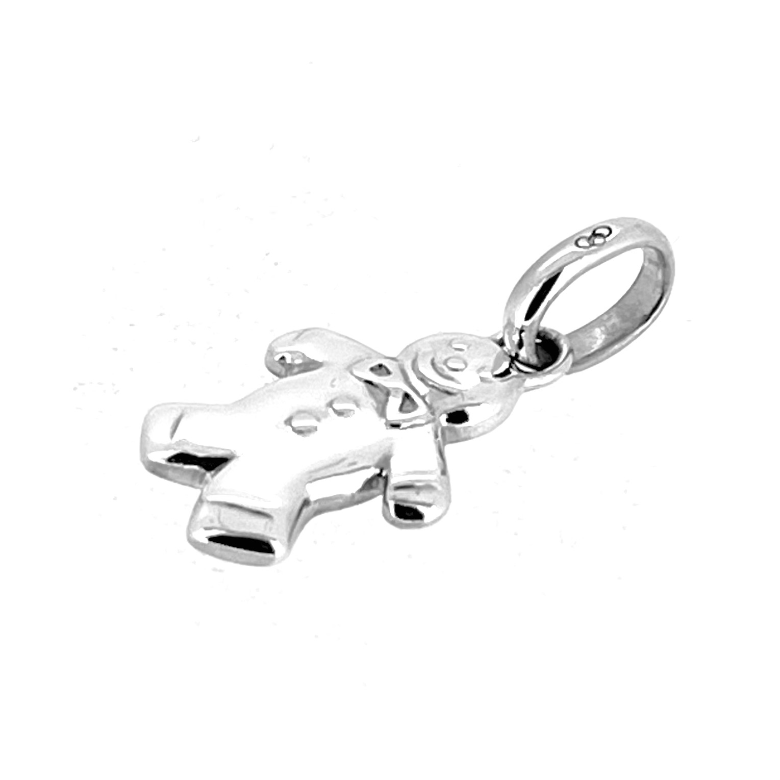 Links of London gingerbread man charm with polished silver finish