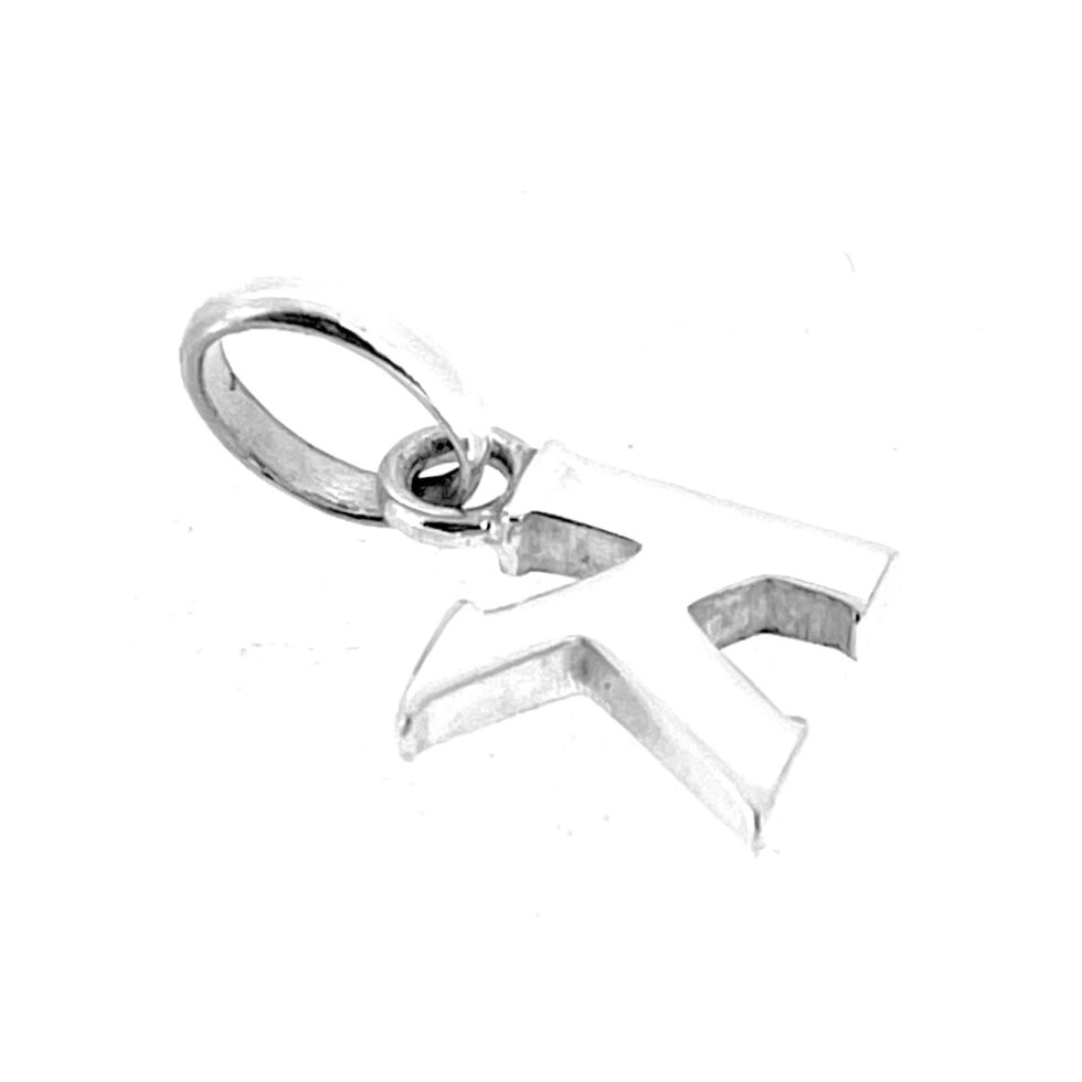 Sterling silver Letter K charm compatible with Sweetie bracelets