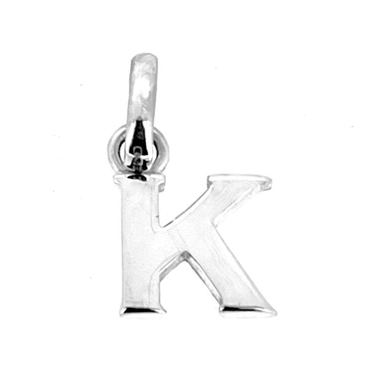 Vintage sterling silver Letter K charm with Links of London oval bail