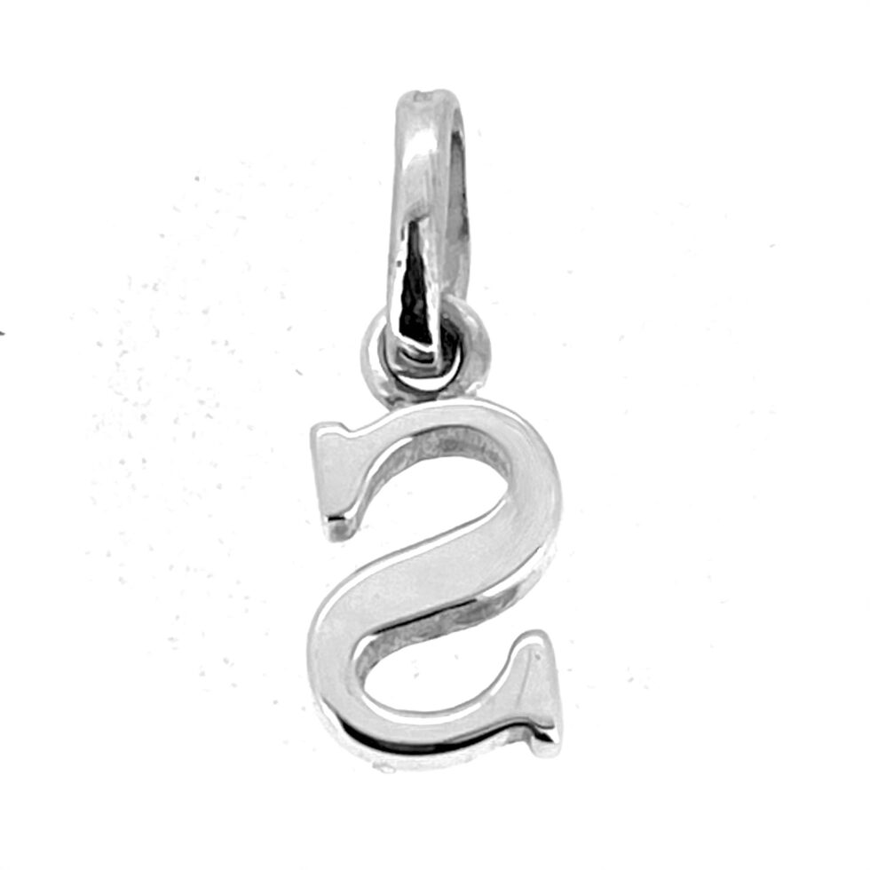 Links of London script alphabet S charm professionally polished