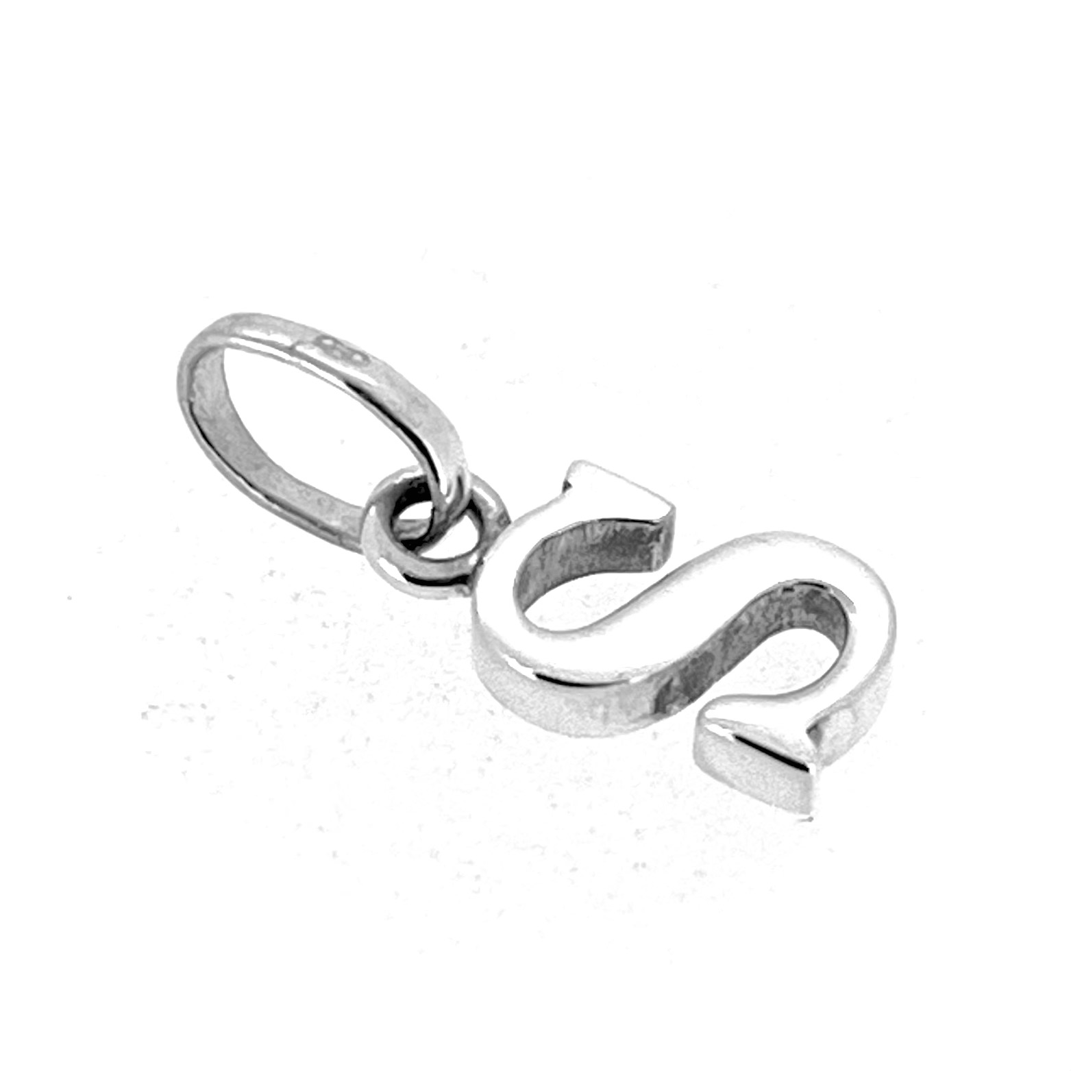 Sterling silver Letter S charm for Sweetie bracelet attachment