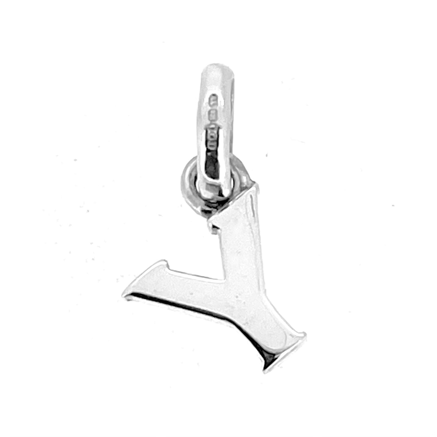 Links of London Letter Y charm close-up showing sculpted serif form