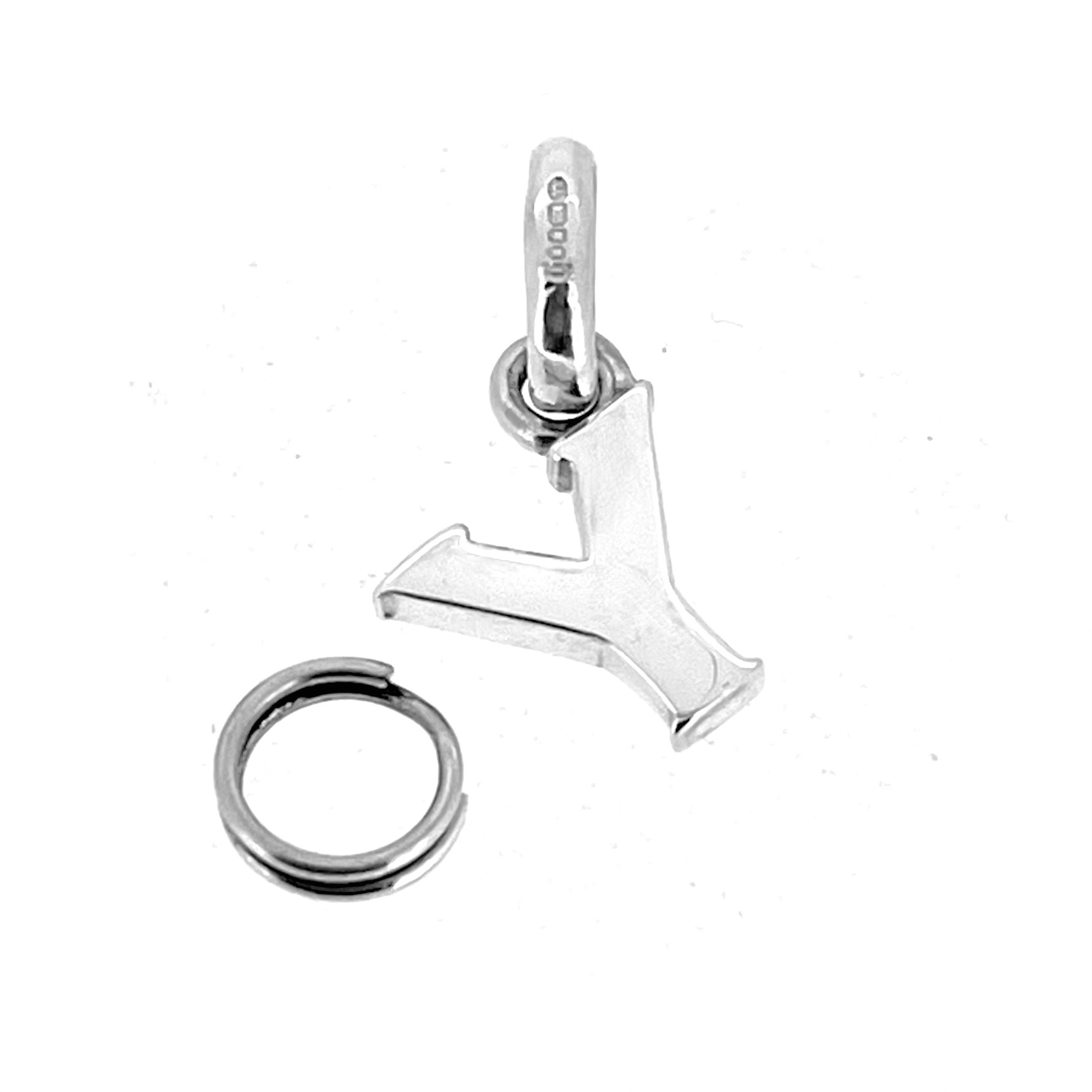 Sterling silver Letter Y charm compatible with Sweetie bracelets