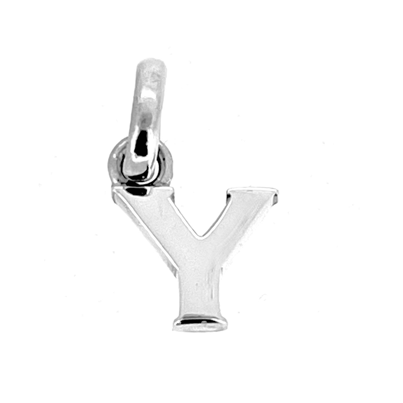 Links of London Letter Y alphabet charm polished sterling silver front view