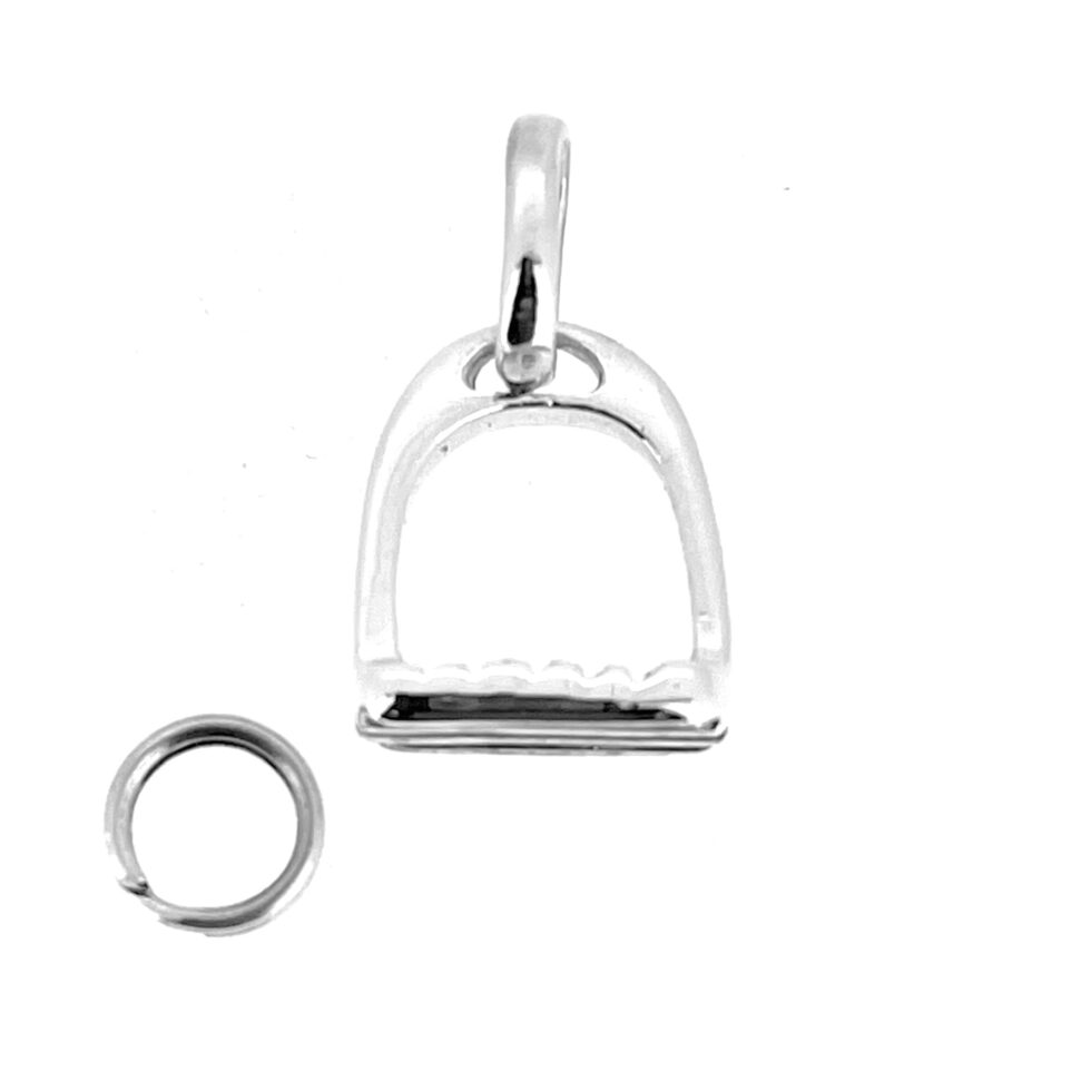 Vintage Links of London stirrup charm on white background