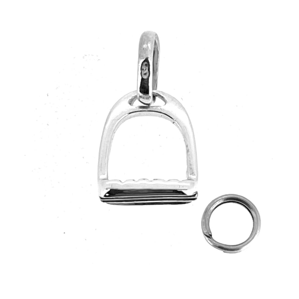 Sterling silver stirrup charm with Links of London oval bail