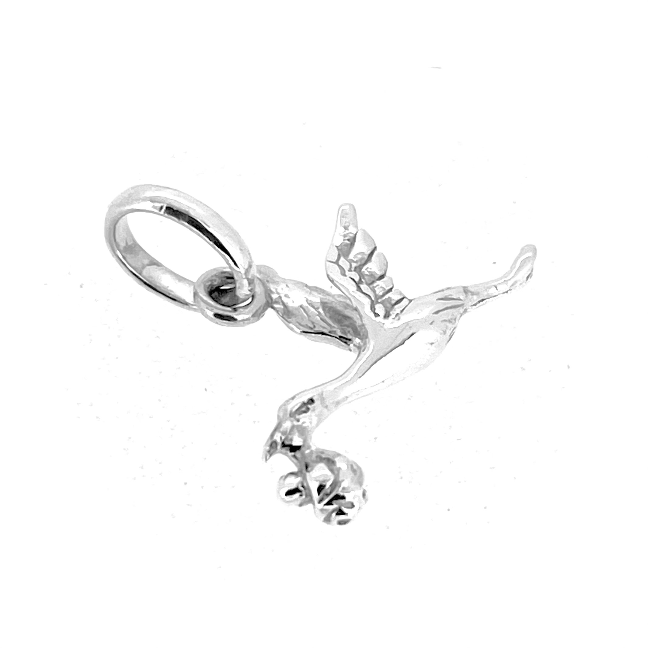 Vintage sterling silver stork baby charm