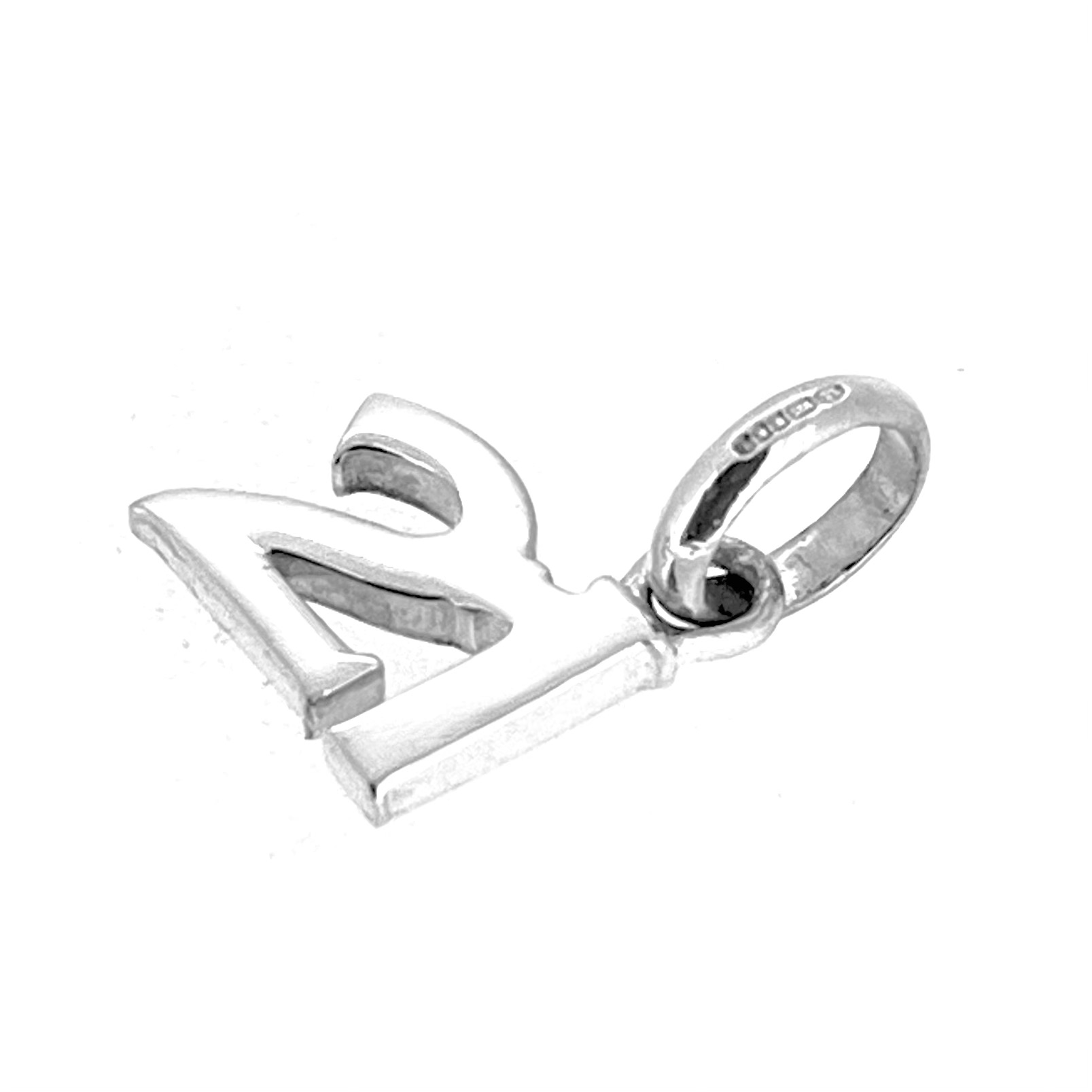 Polished silver numeric 21 charm