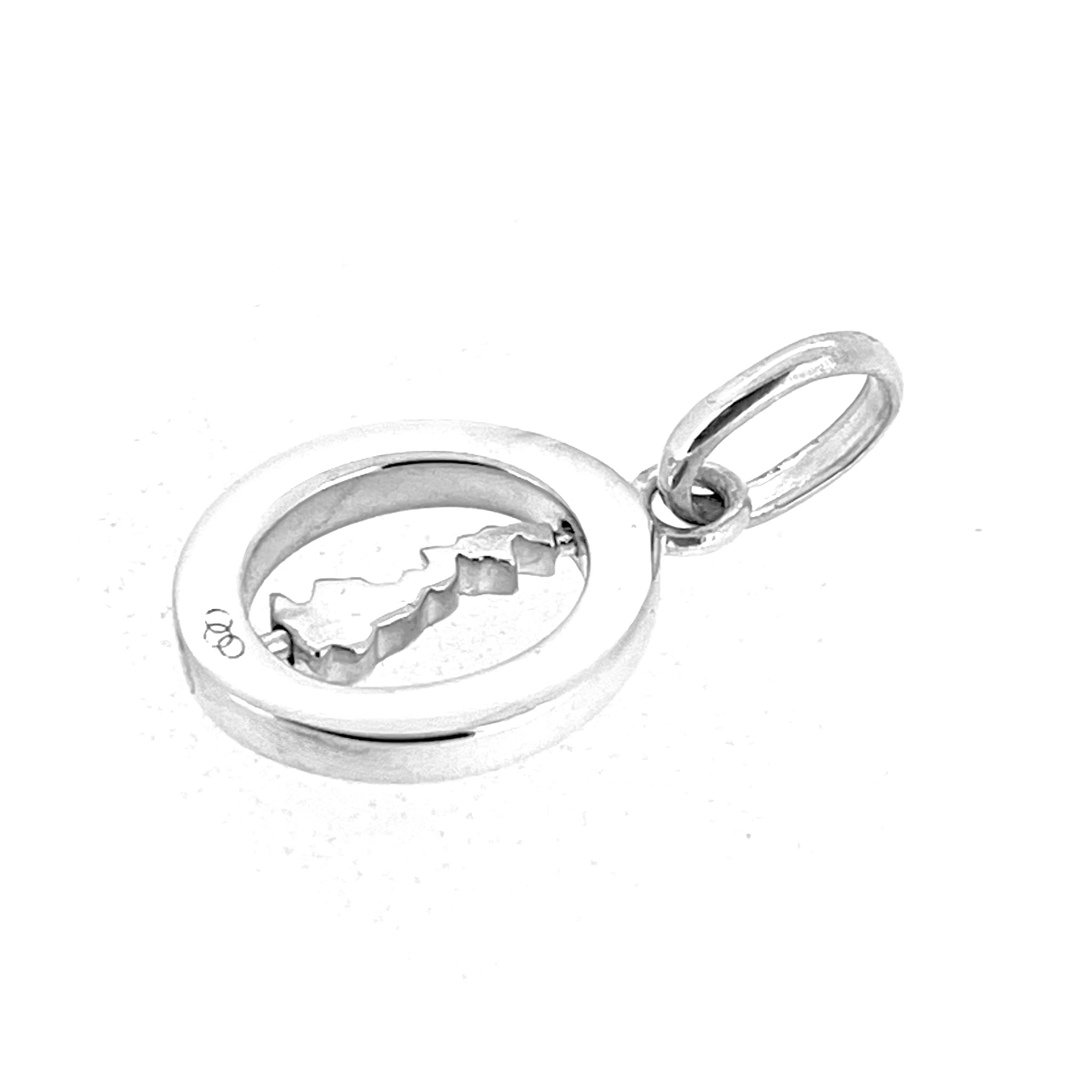 Vintage British identity charm sterling silver