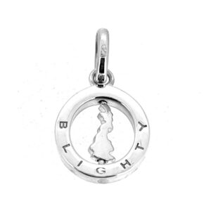 Sterling silver Blighty charm with rotating British Isles