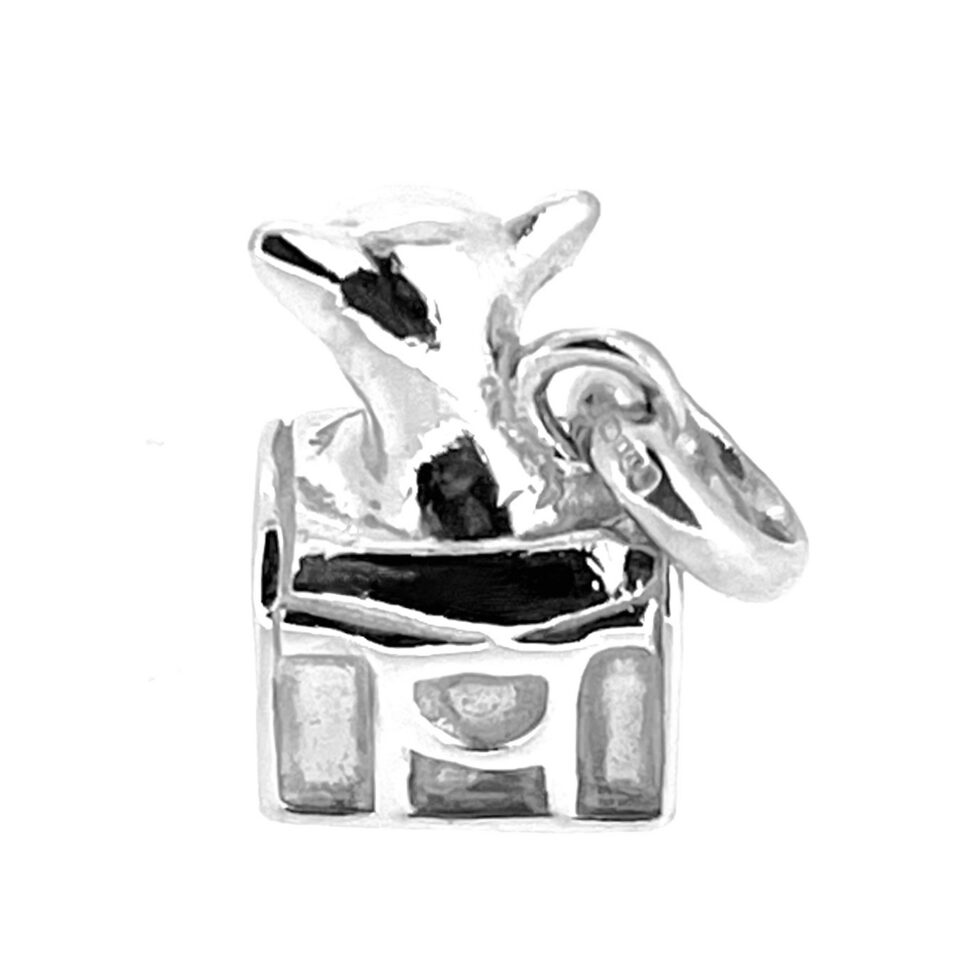 LL 925 hallmarked dog charm 2009 date letter