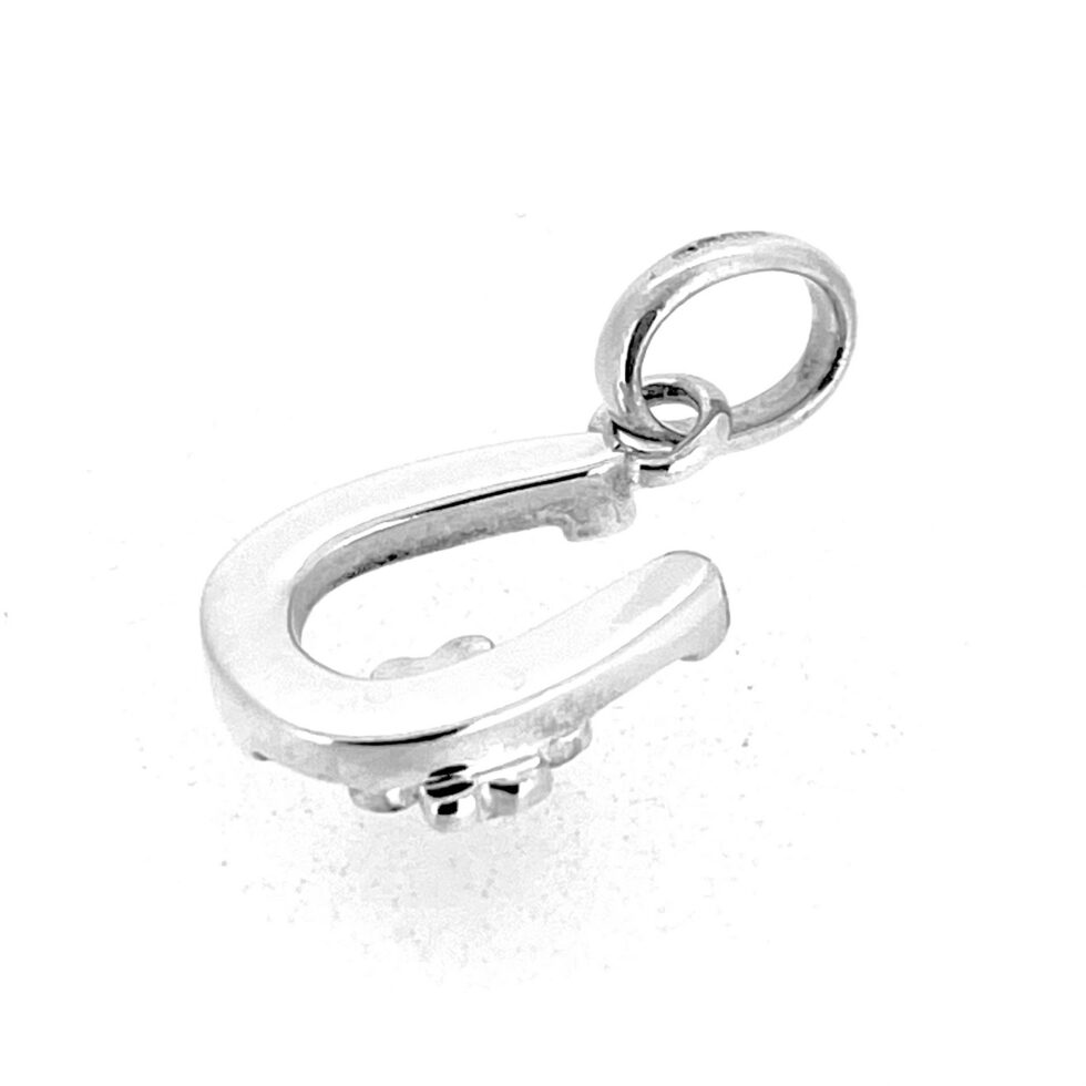 Vintage sterling silver clover and horseshoe charm