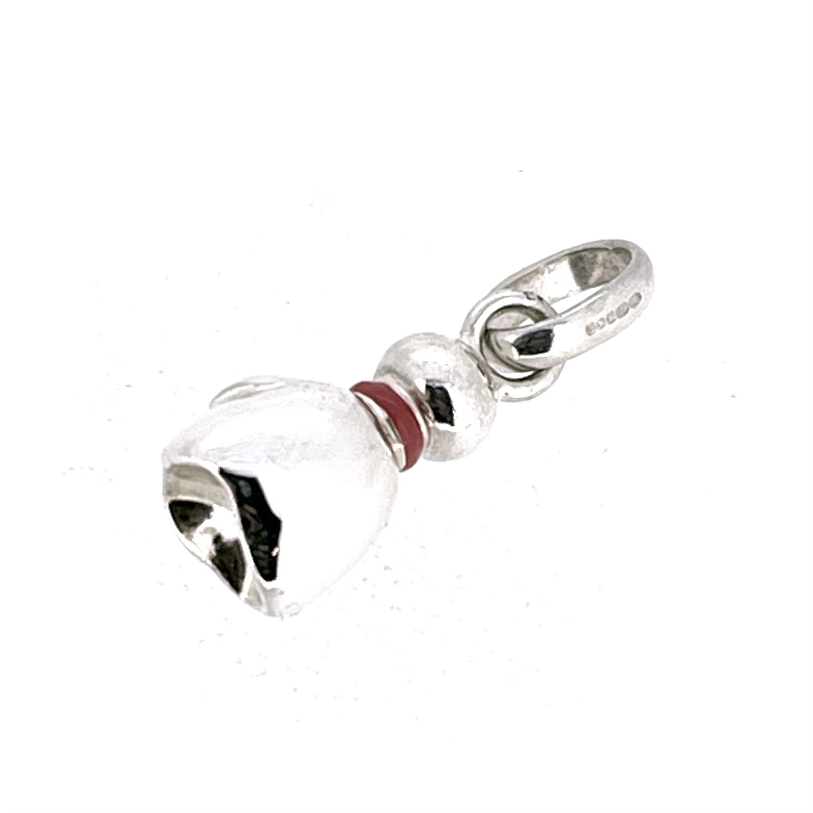 Hallmarked LL 925 snowman charm 2011 date letter