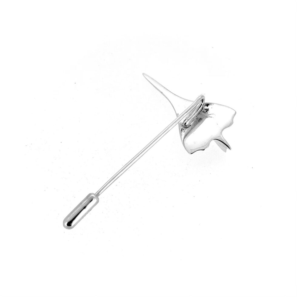 Concorde lapel pin with sliding silver protector