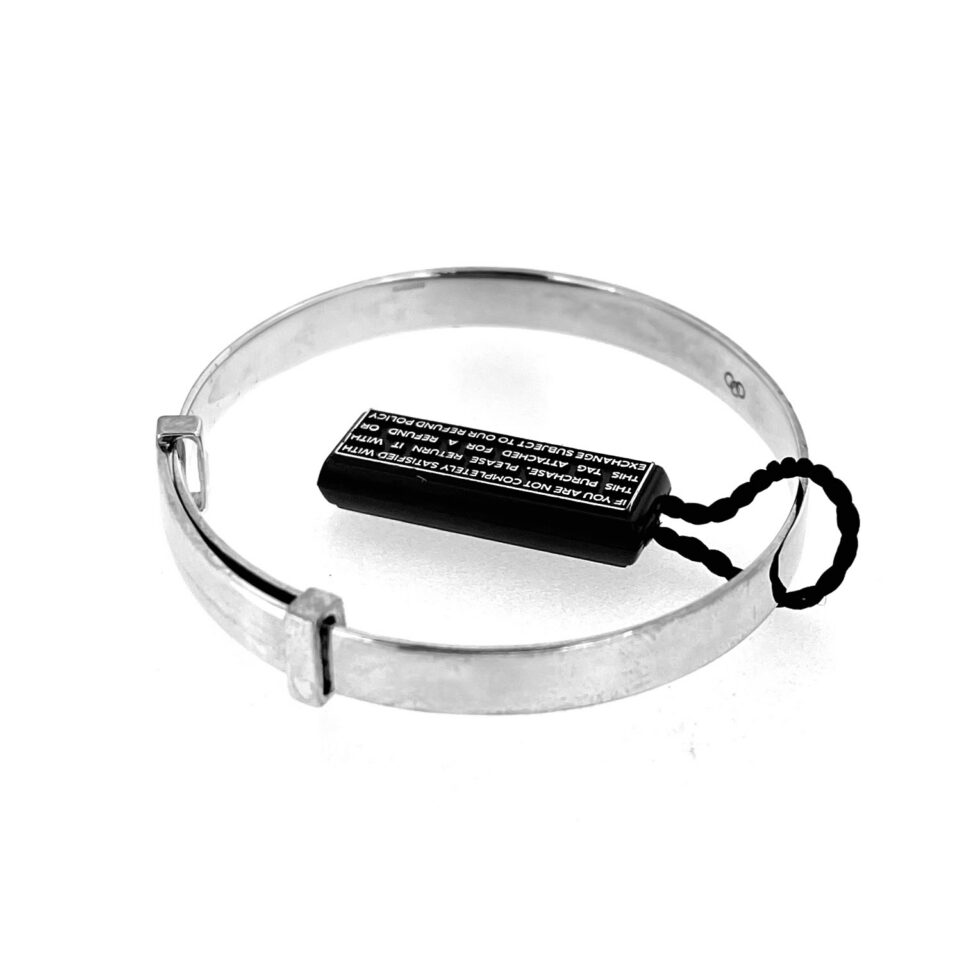 Polished 925 silver baby bracelet oval shape