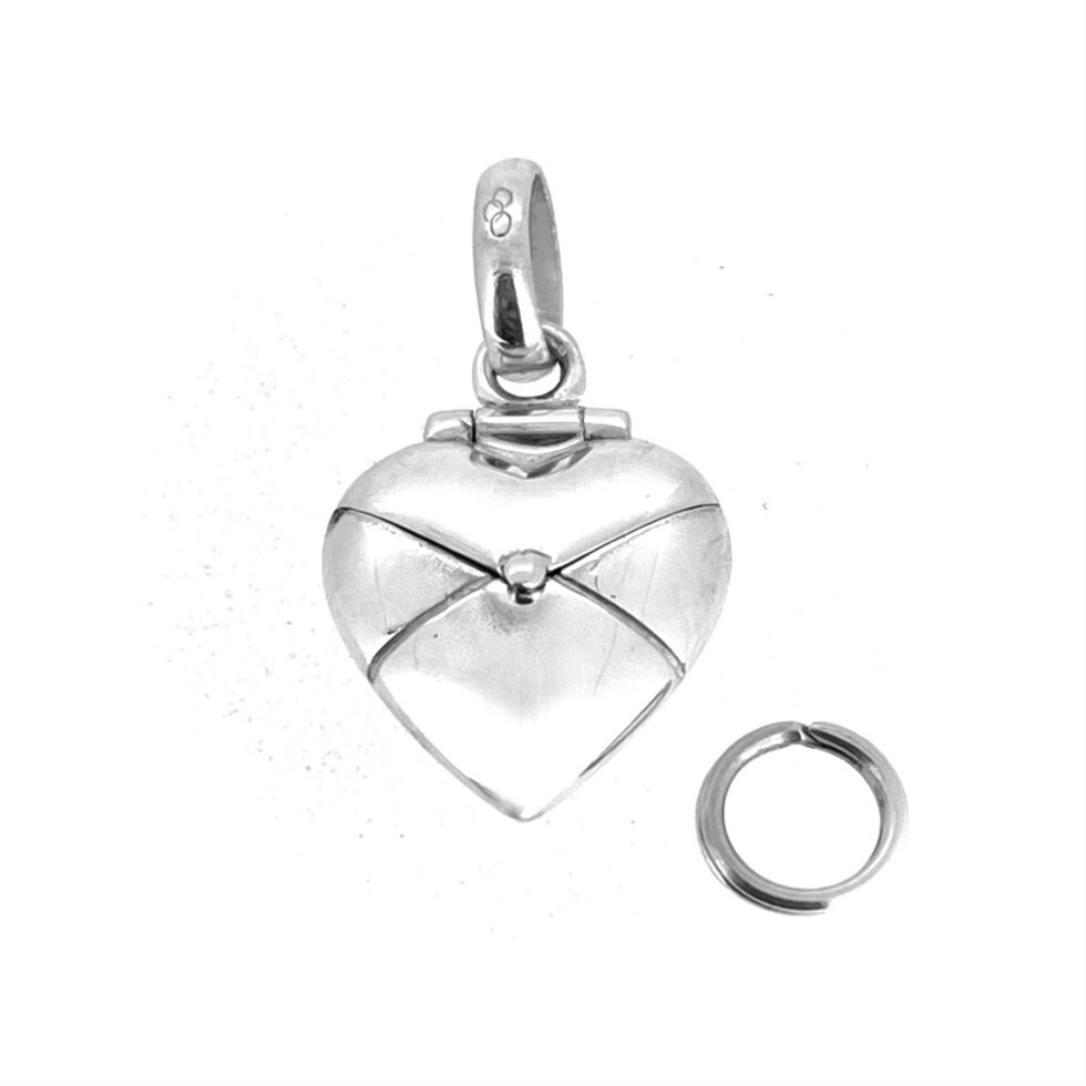 Links of London sterling silver heart envelope locket charm