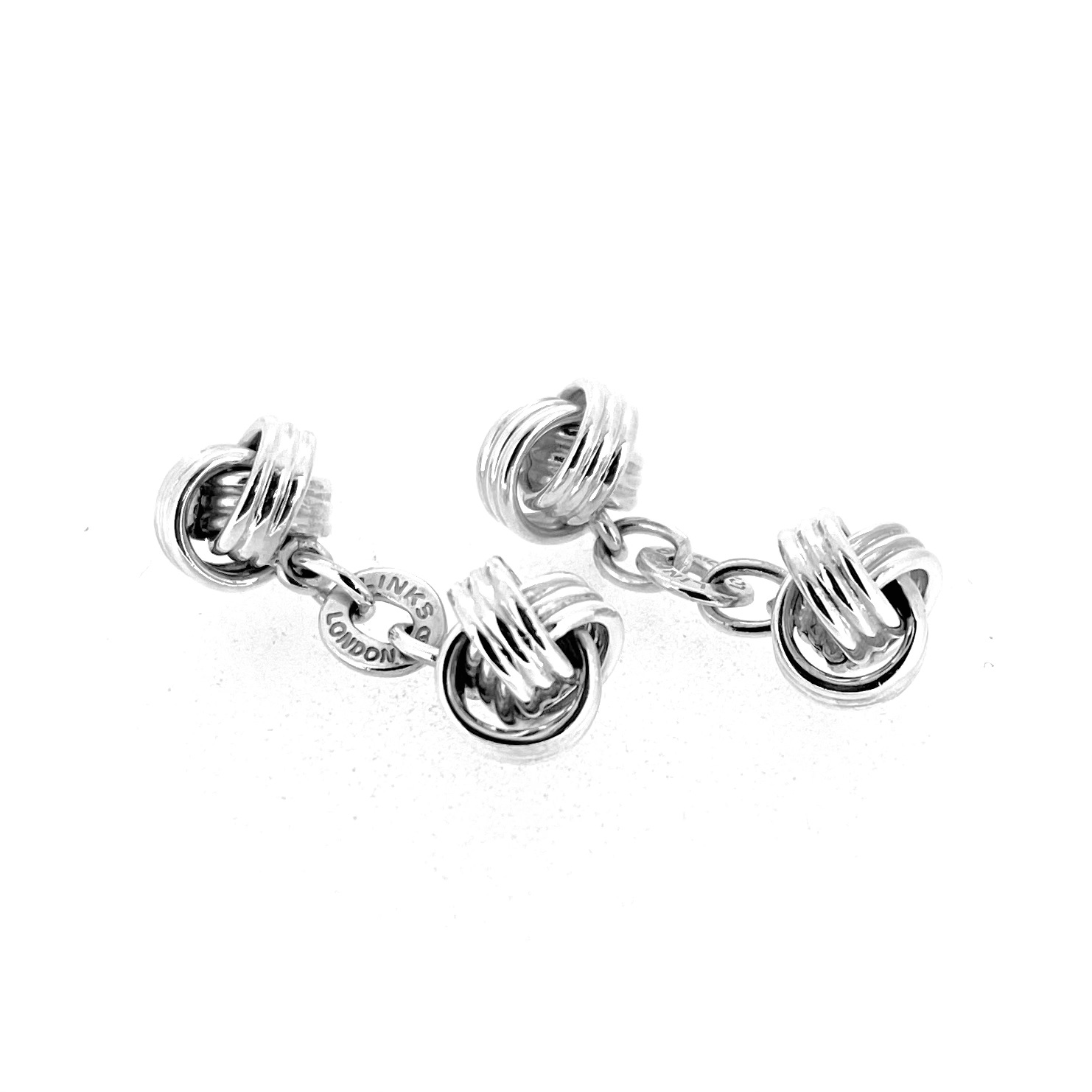 Double-ended knot chain cufflinks